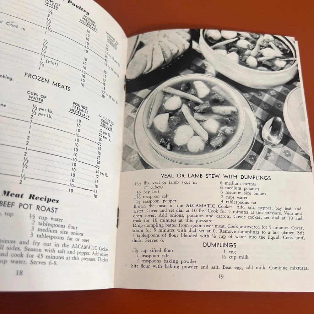 Vintage 1948 Alcamatic Model 1600 Pressure Cooker Recipe Instruction Manual Book
